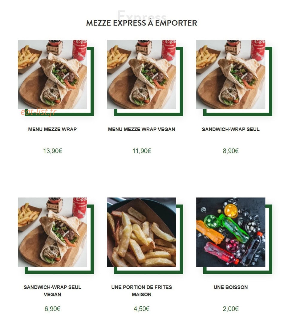 L'univers Mezze — carte page 4