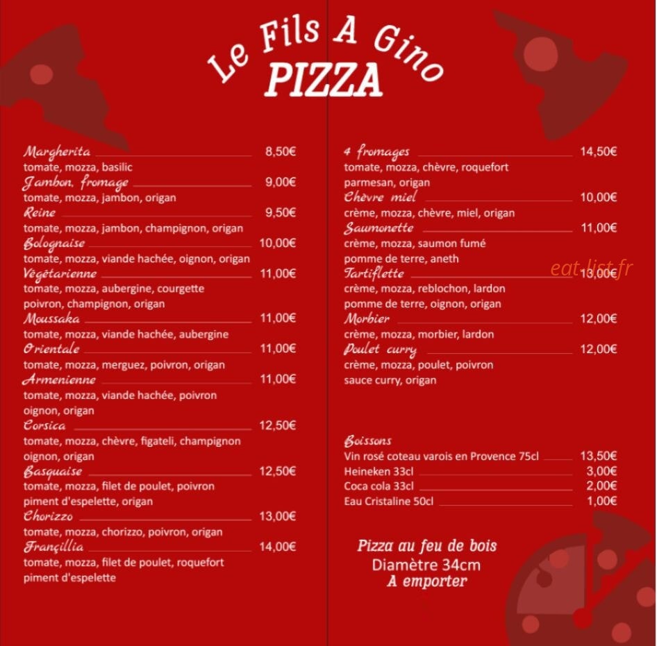 Le fils à Gino — carte page 1