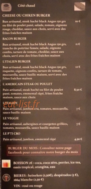 Le meal break — carte page 2