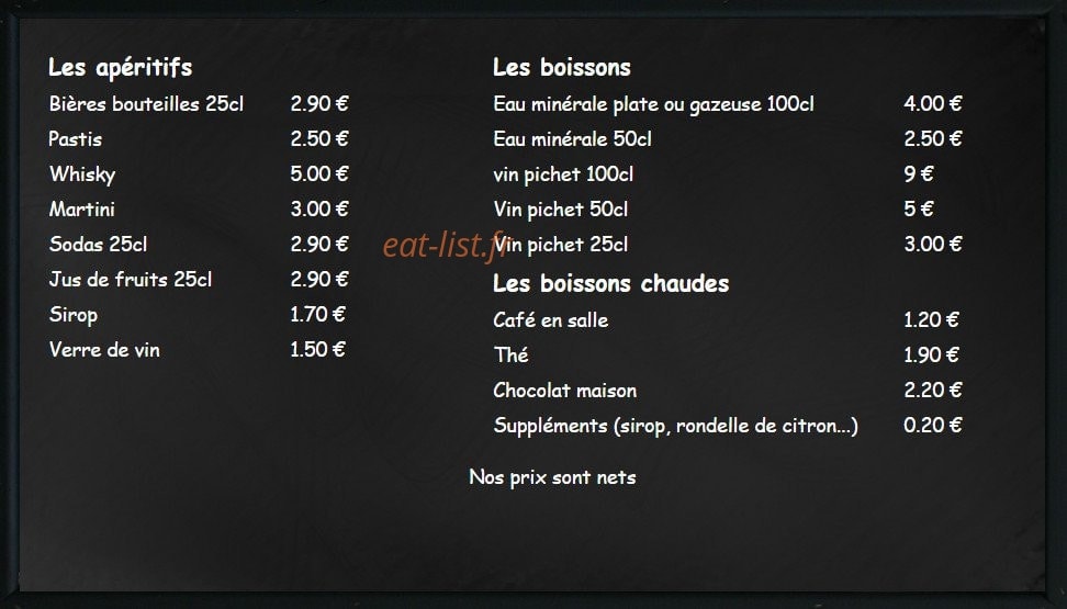 Les Délices du Midi — carte page 3