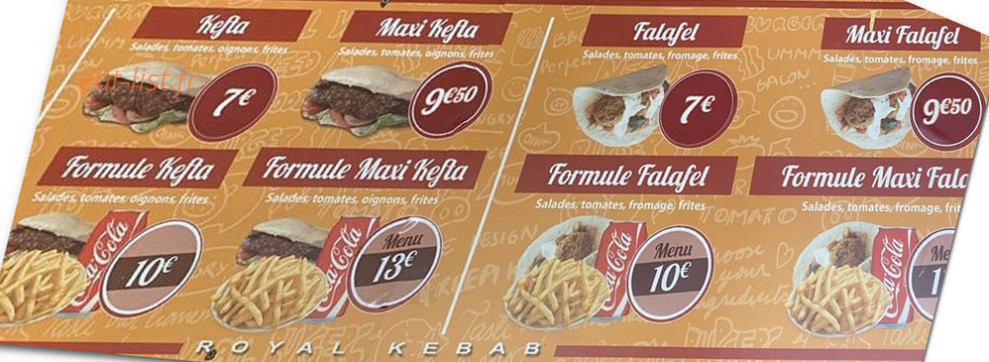 Royal kebab — carte page 3