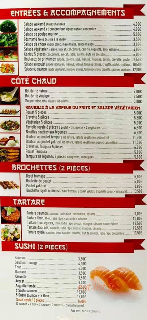 ZöZö Sushi — carte page 2