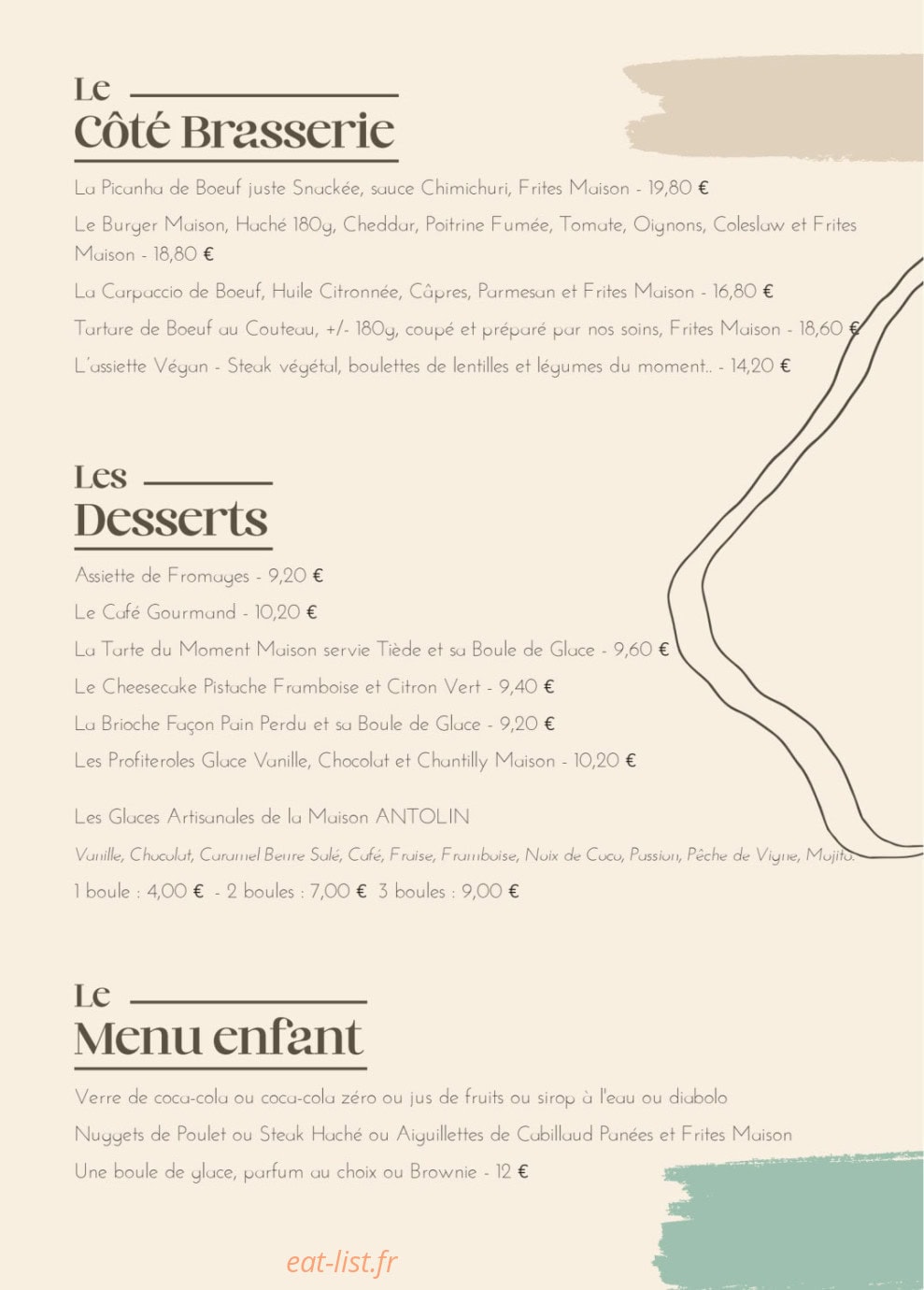 La Bastide — carte page 2