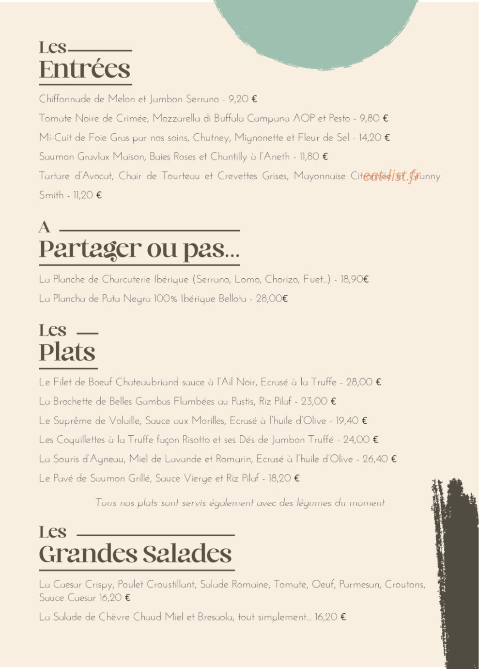 La Bastide — carte page 1