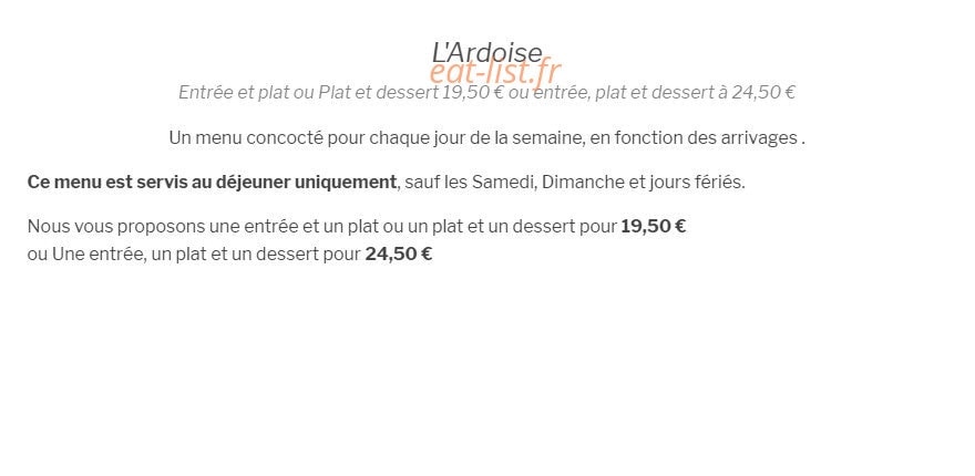Auberge des tuileries — carte page 3