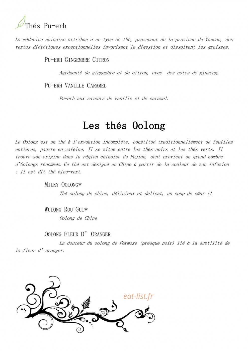 Variations autour du thé — carte page 4