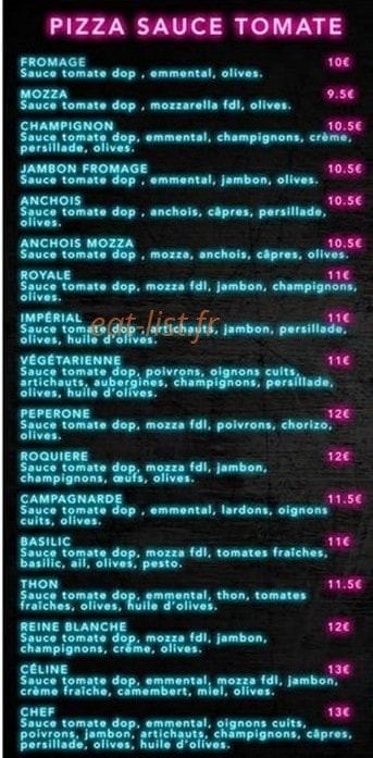 Charly pizza — carte page 3