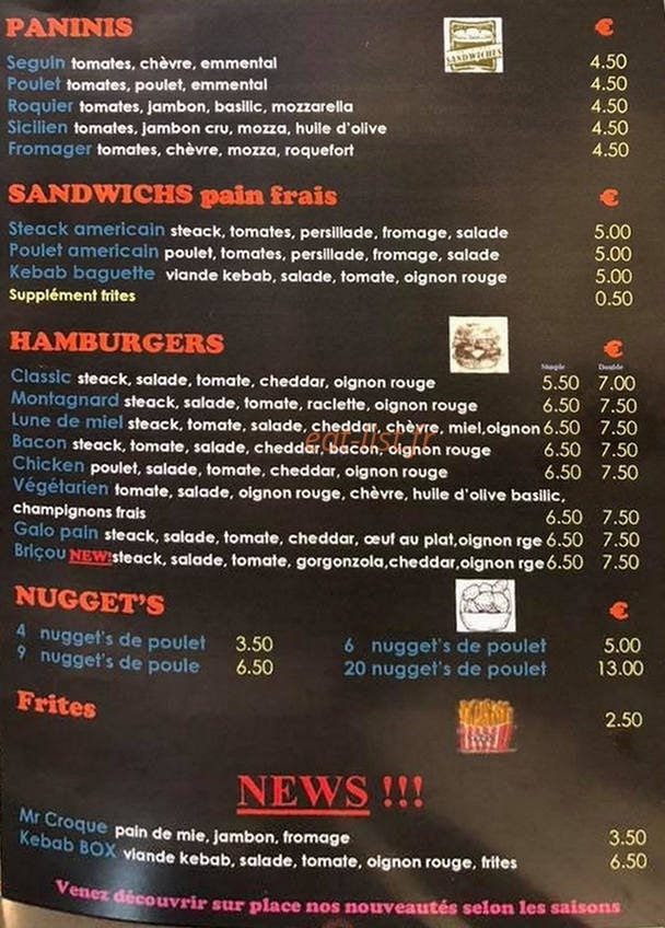 Pizza D Boff — carte page 2