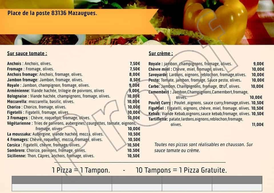 PizzaMarion — carte page 2