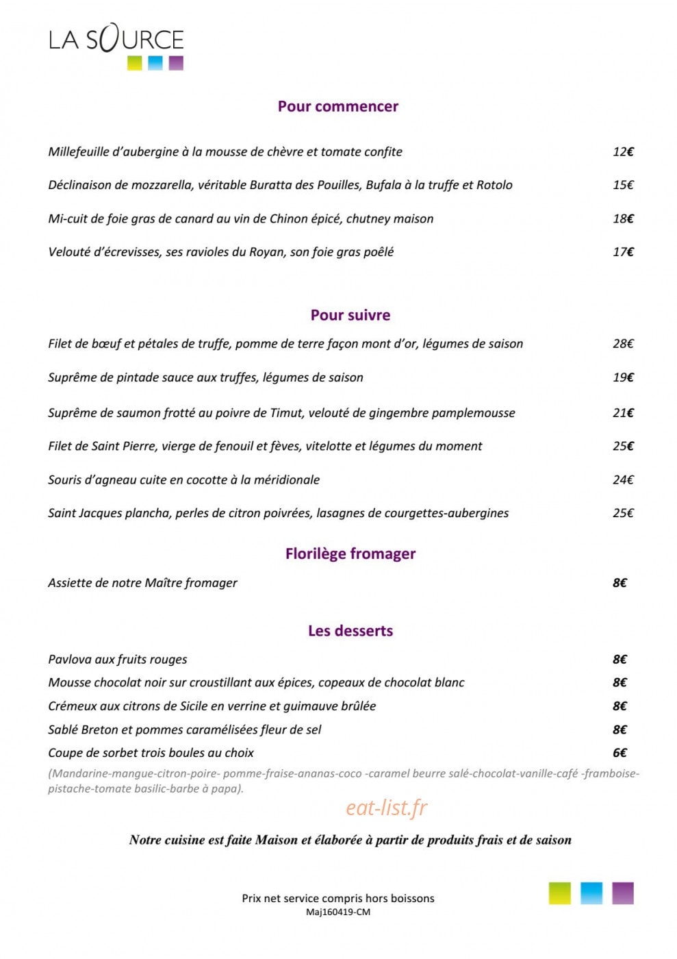 La Source — carte page 1