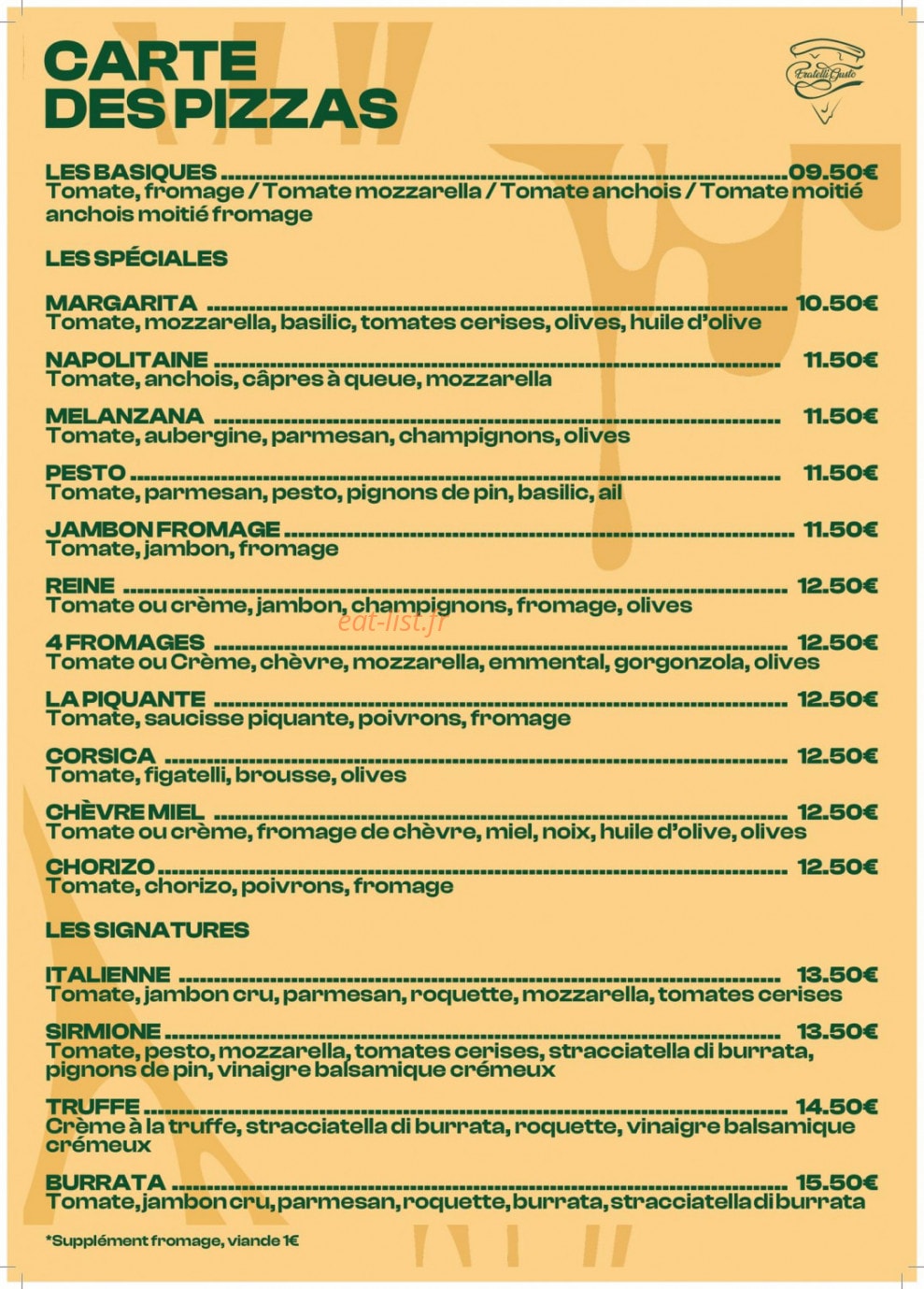 fratelli gusto — carte page 1