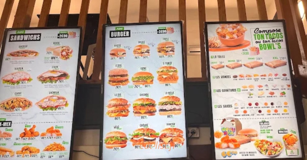 S'Burger — carte page 1