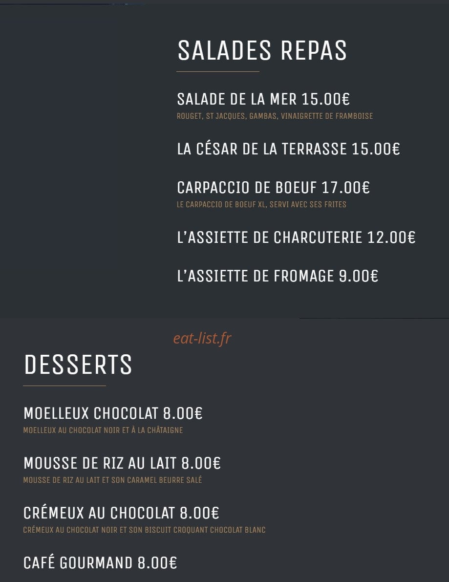 La Terrasse — carte page 4