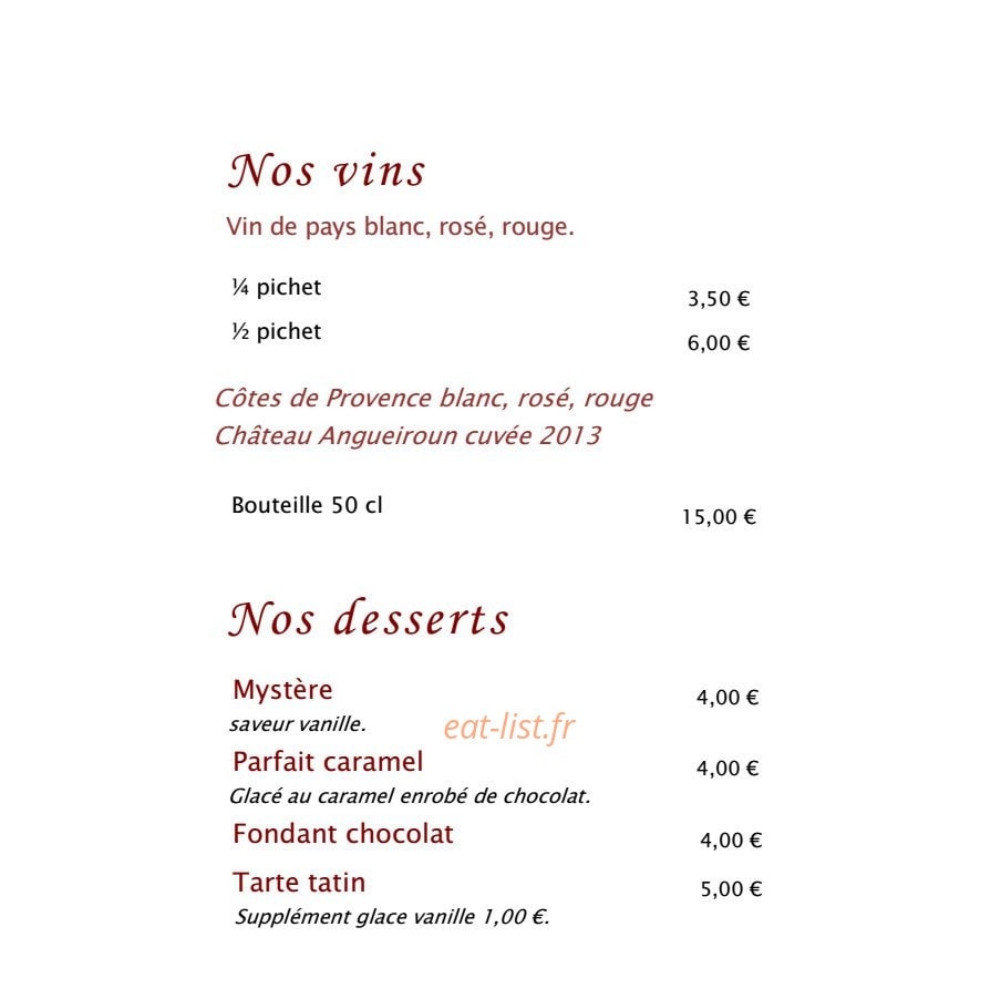 Le Cabestan — carte page 2