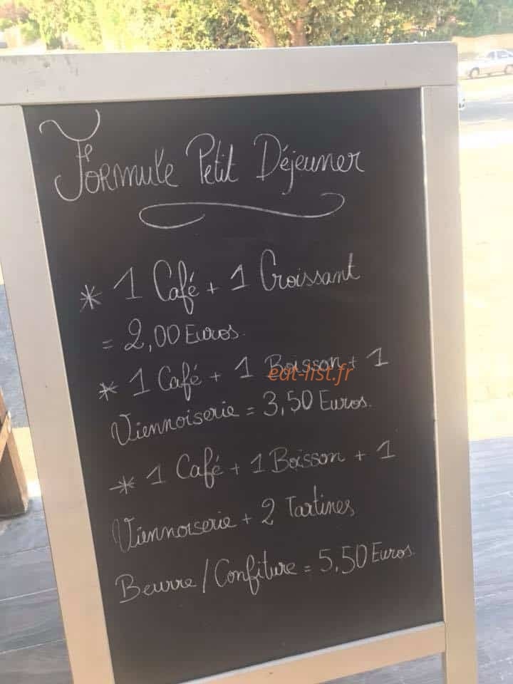 Carte et menu de Le Pétrin De Pépiole à Six Fours les Plages — Exemple de menu