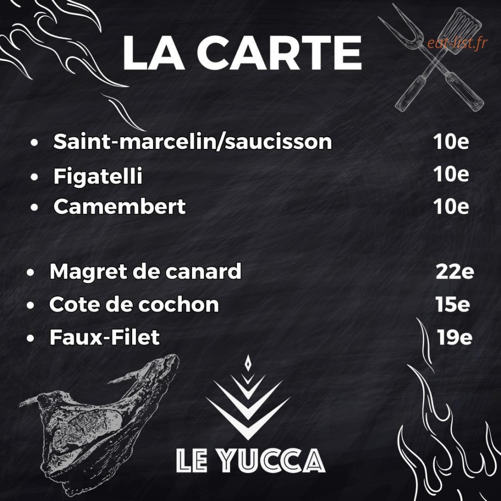 Le yucca — carte page 1