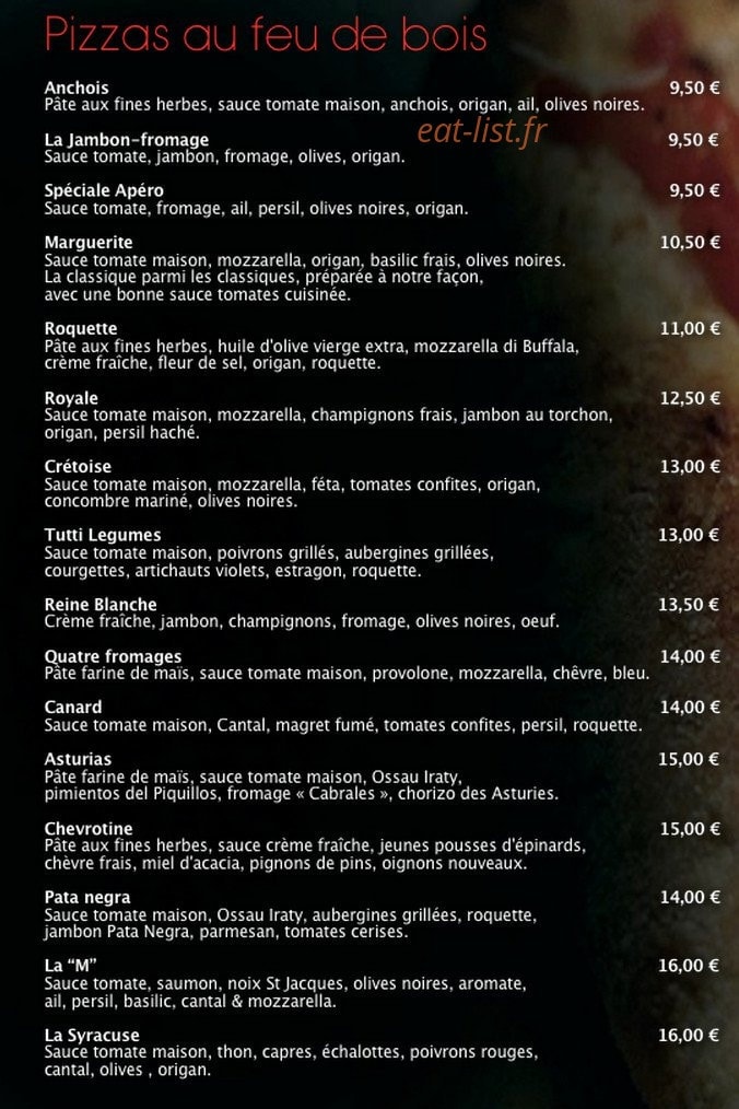 M Café — carte page 2