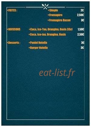 Original Burger — carte page 3