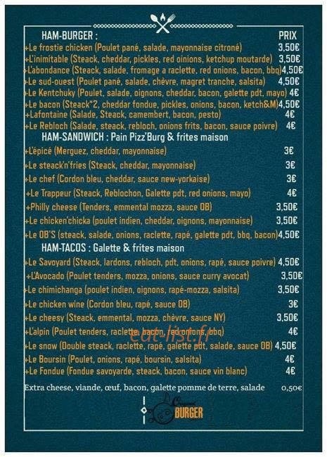 Original Burger — carte page 2