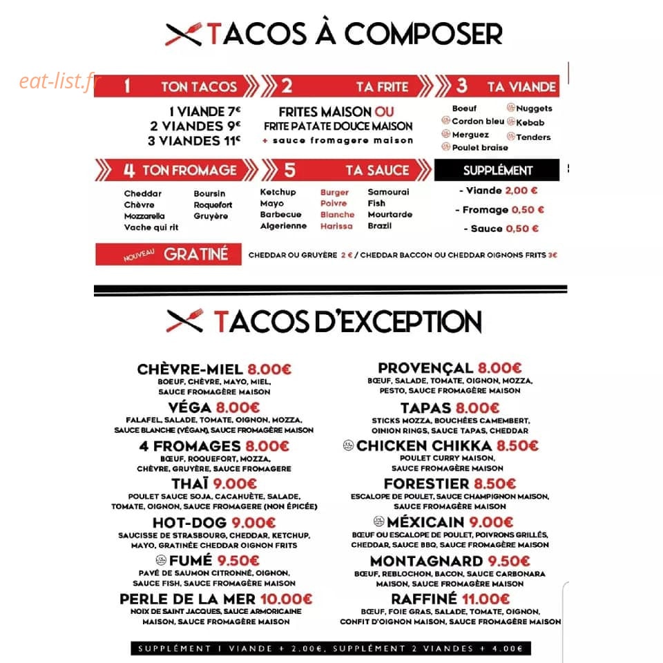 Snack house — carte page 2