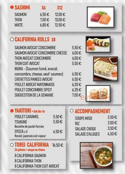 Edo-San Sushi — carte page 3
