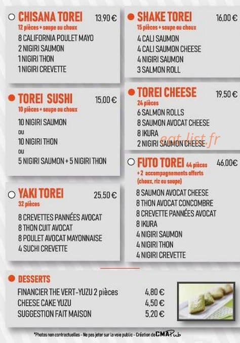 Edo-San Sushi — carte page 4