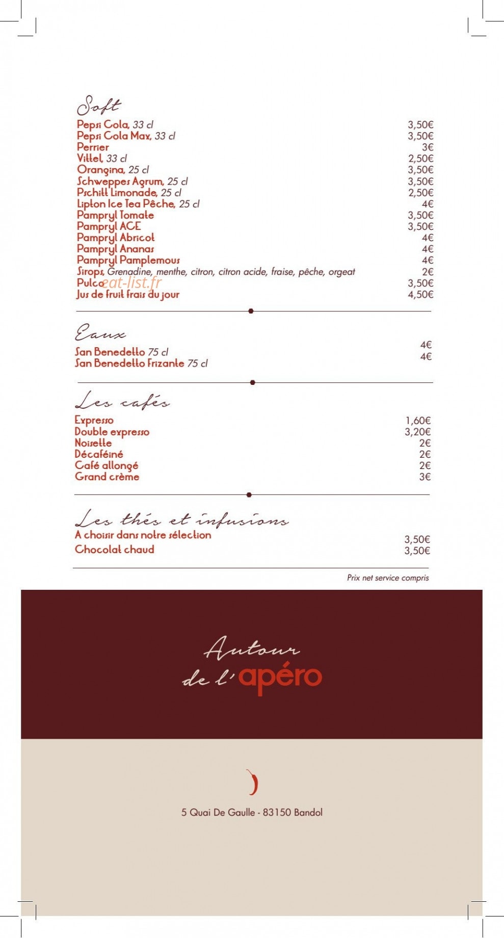 Autour de l'Apéro — carte page 4