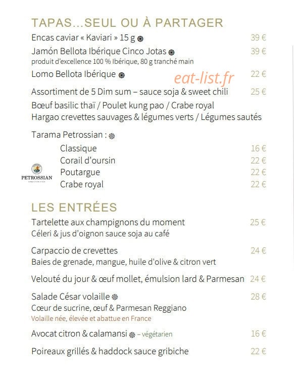 Bistrot Lumière — carte page 2