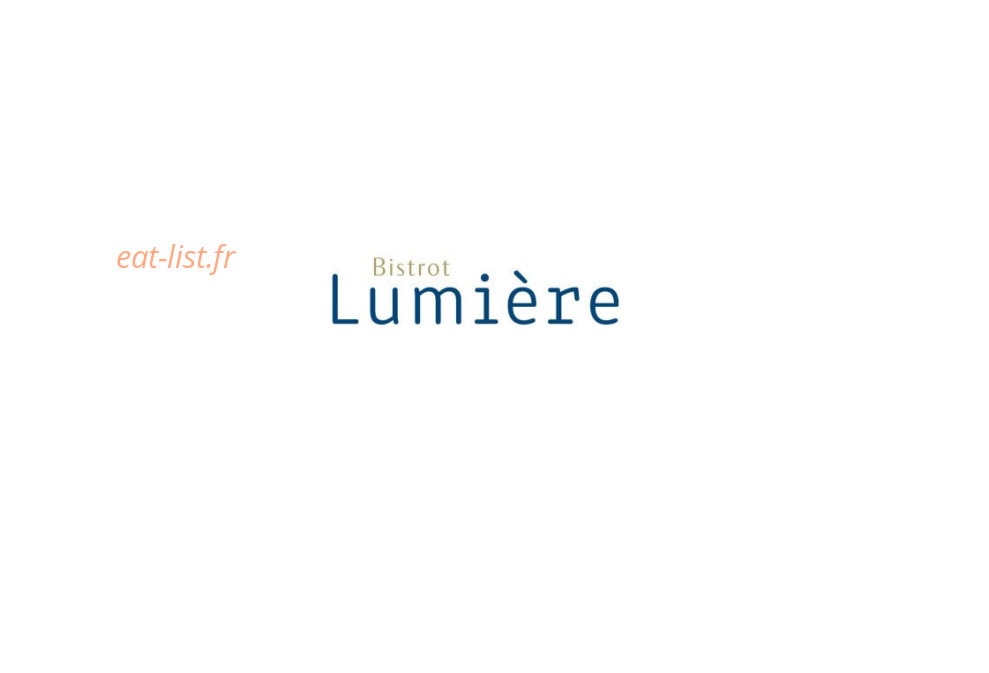 Bistrot Lumière — carte page 1