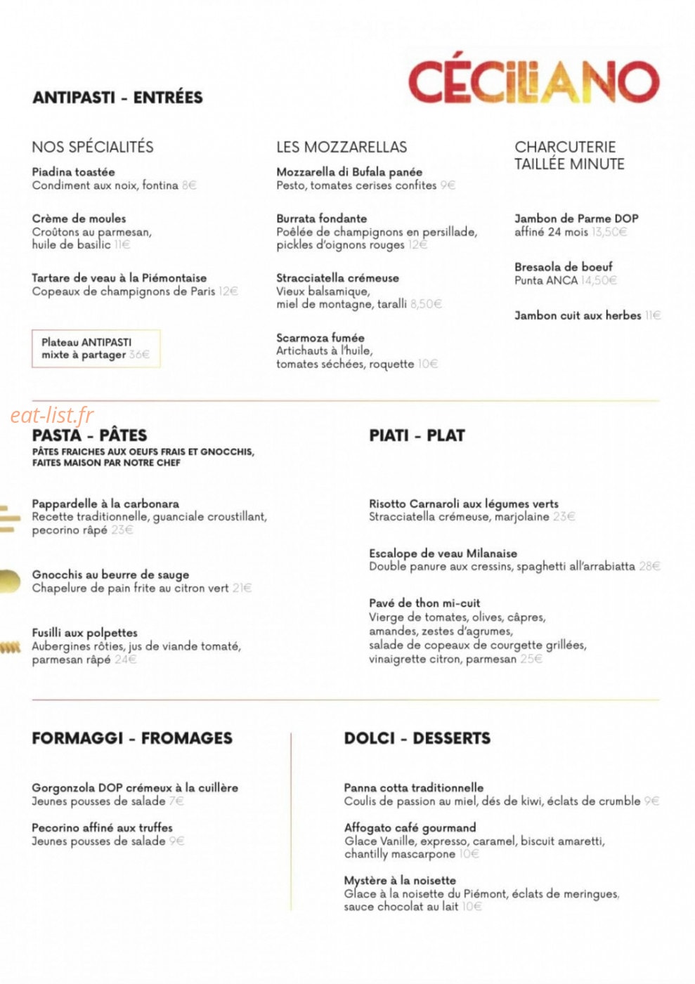 Céciliano — carte page 1