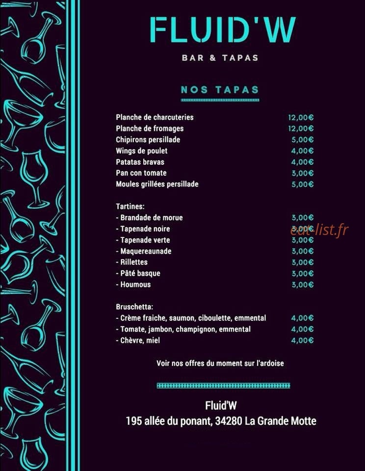 Fluid’W — carte page 1
