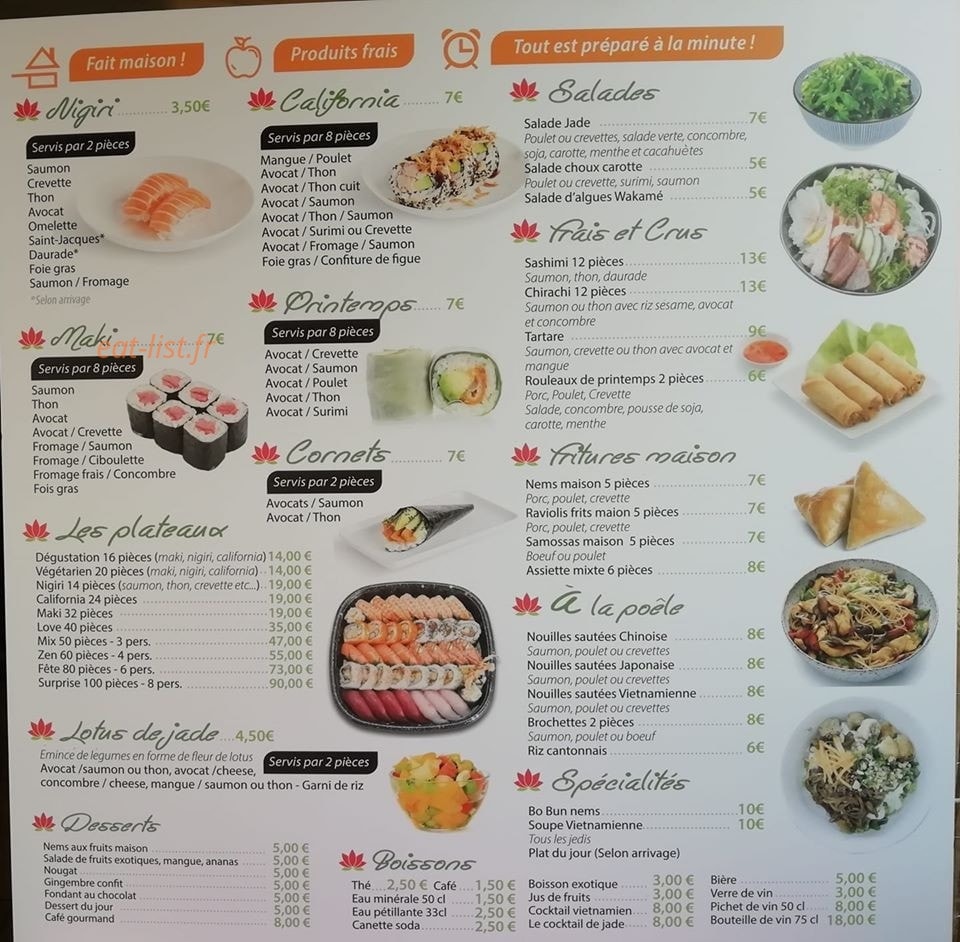 Jade sushi — carte page 2