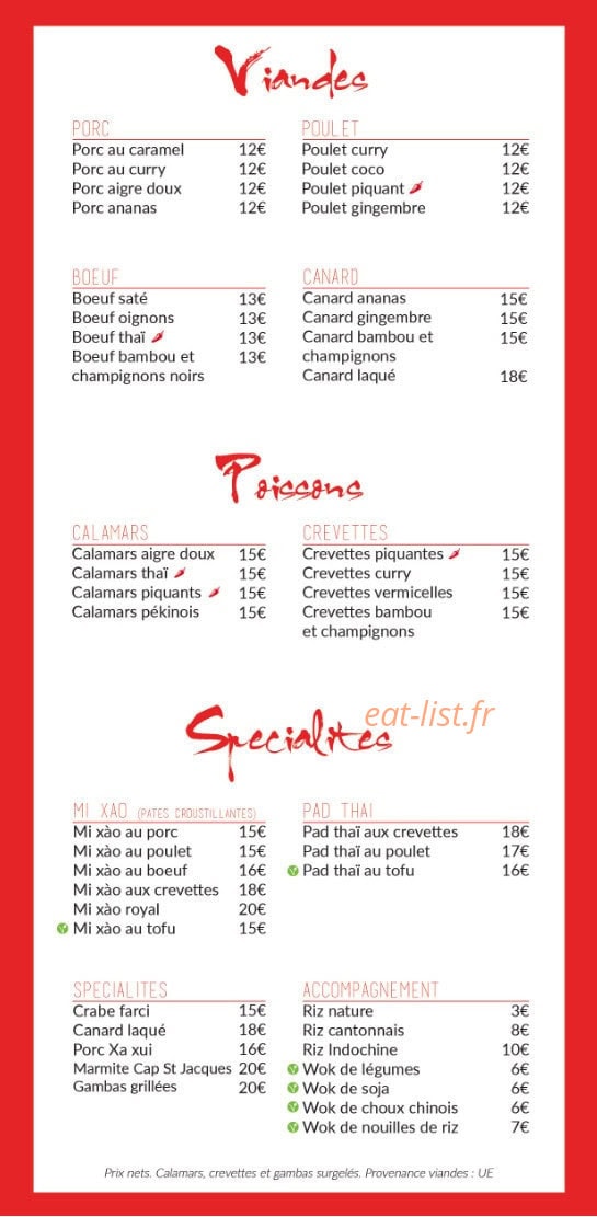 La Brise d'Asie — carte page 2