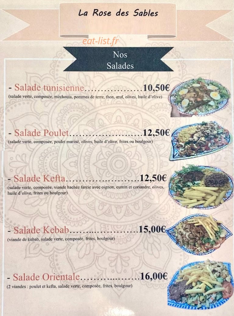 La Rose des Sables — carte page 2