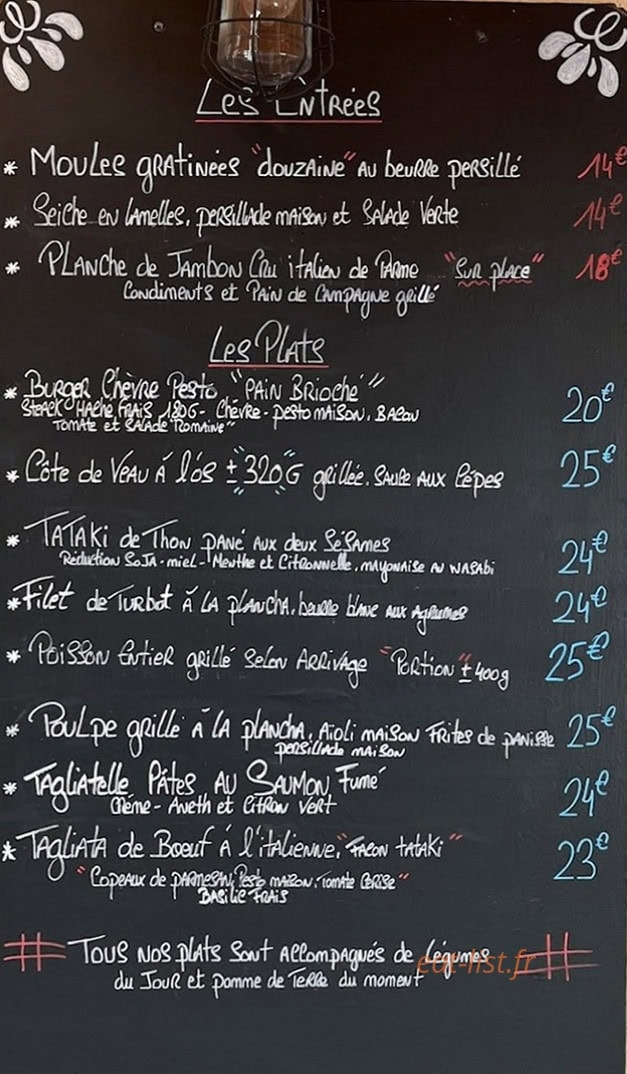 La Table de Romain — carte page 1