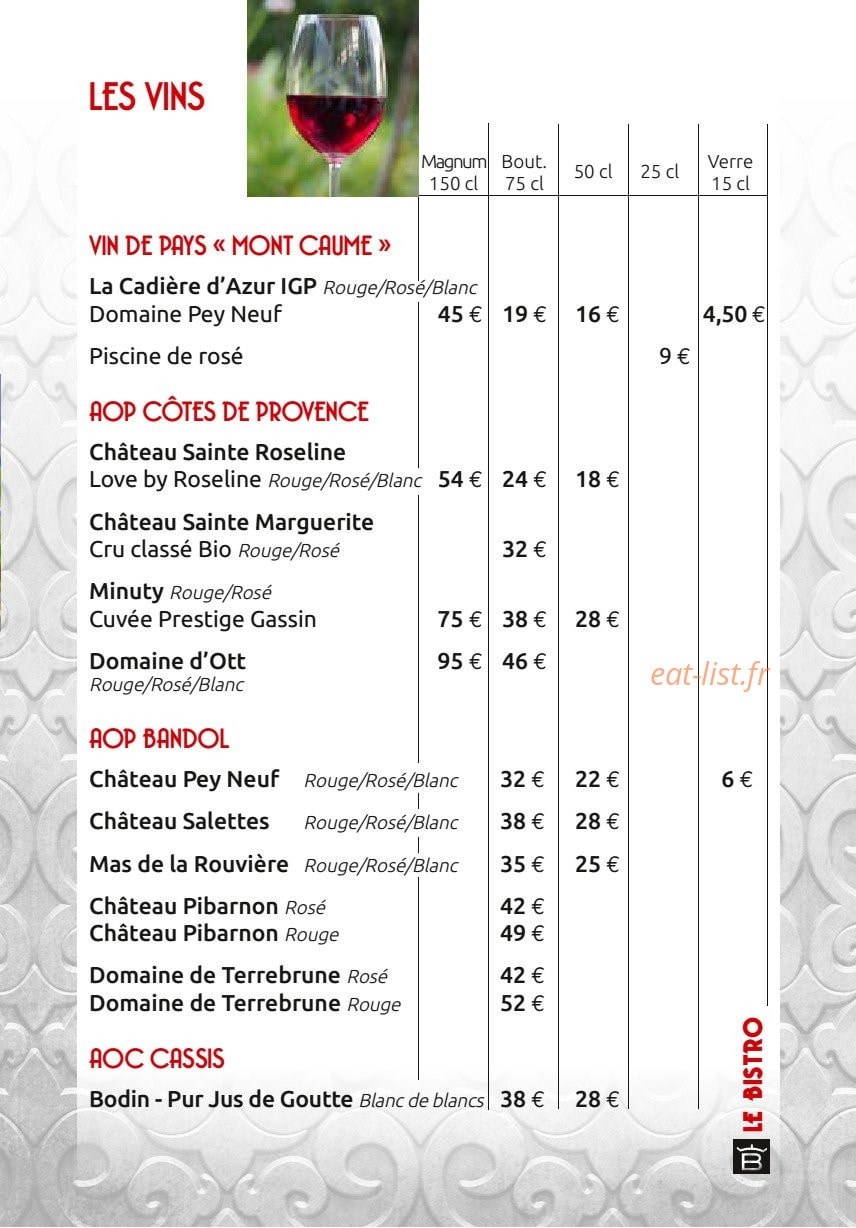 Le Bistrot du Port — carte page 11