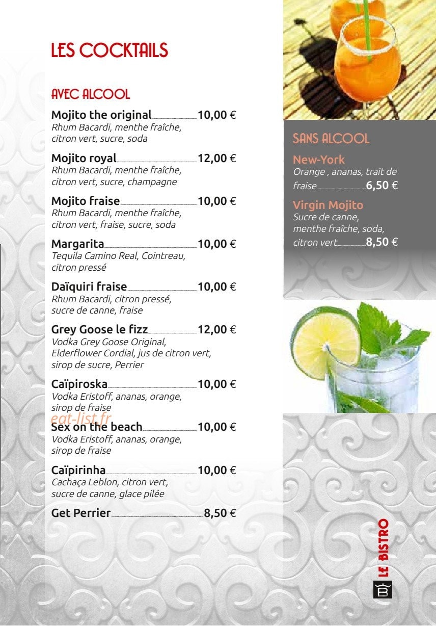 Le Bistrot du Port — carte page 9