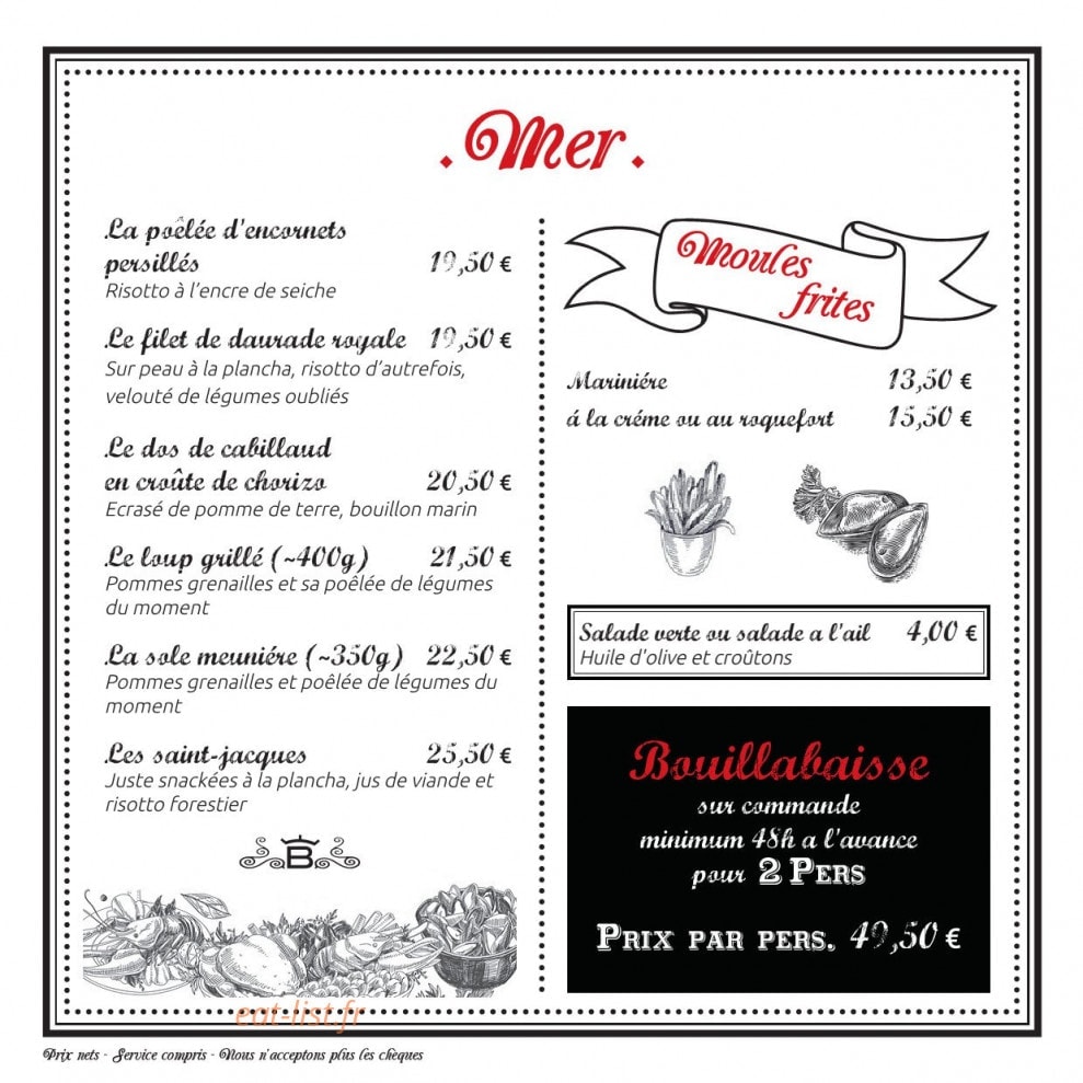 Le Bistrot du Port — carte page 2