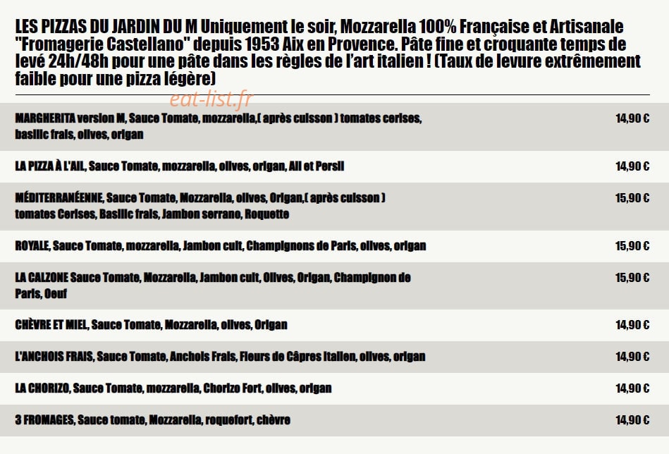 Le Jardin Du M — carte page 2