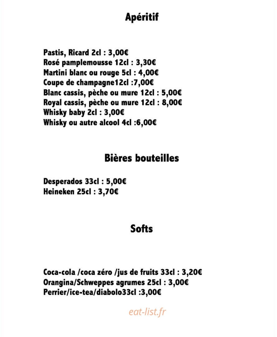 Le Rendez Vous — carte page 1