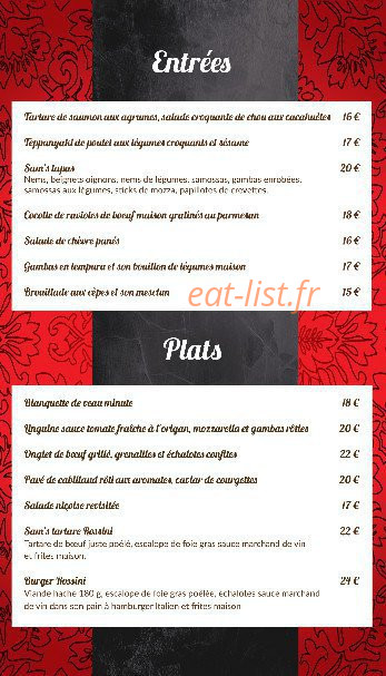Le Sam's Klub — carte page 1