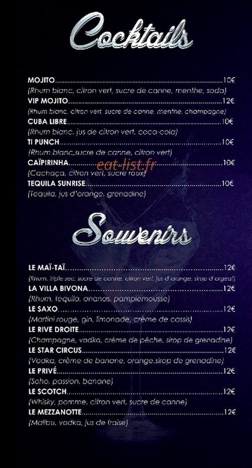 Le Sam's Klub — carte page 7