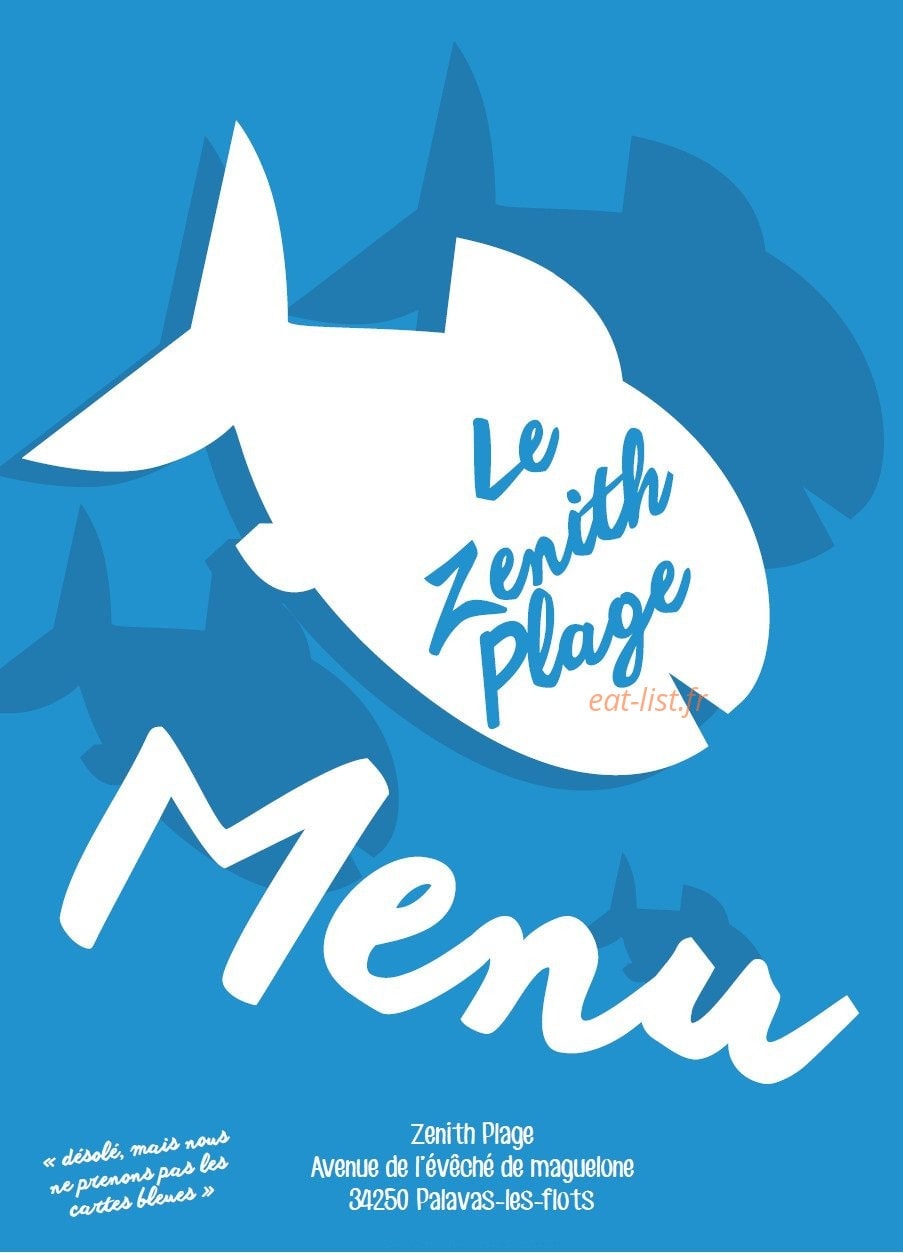 Le Zénith Plage — carte page 1