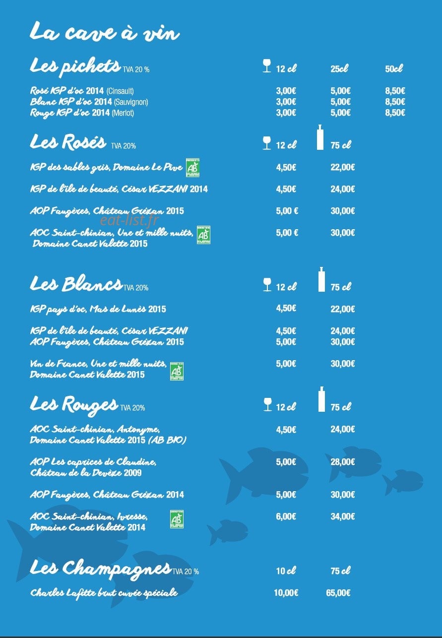 Le Zénith Plage — carte page 6