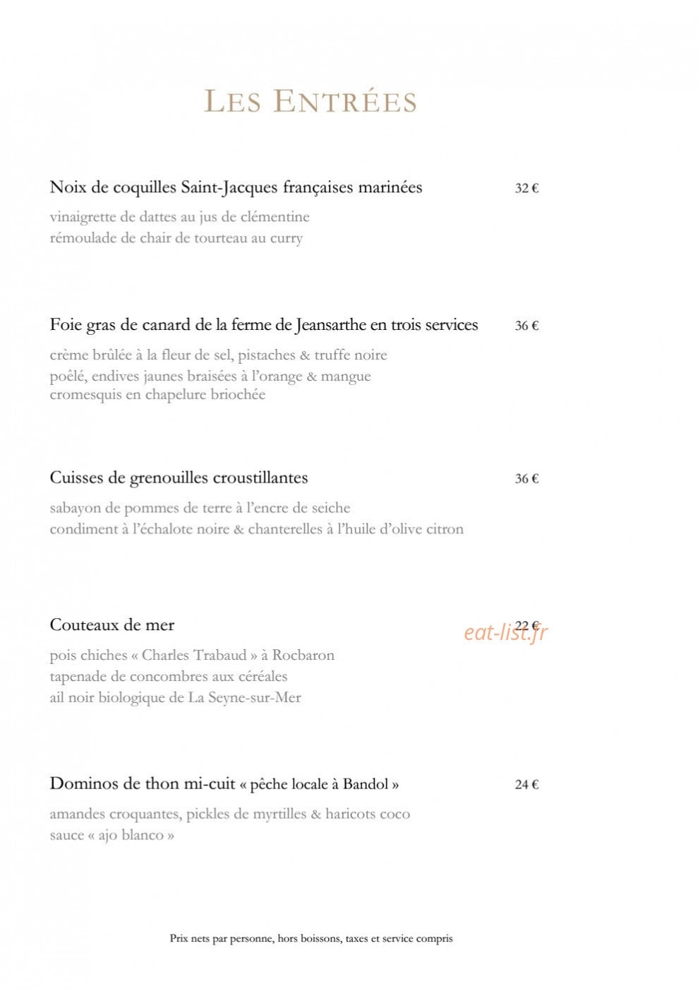 Les Oliviers — carte page 2