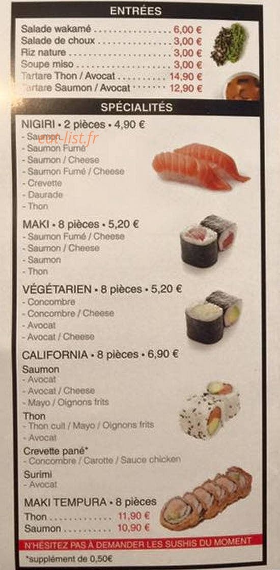 Ô Sushi Bar — carte page 5