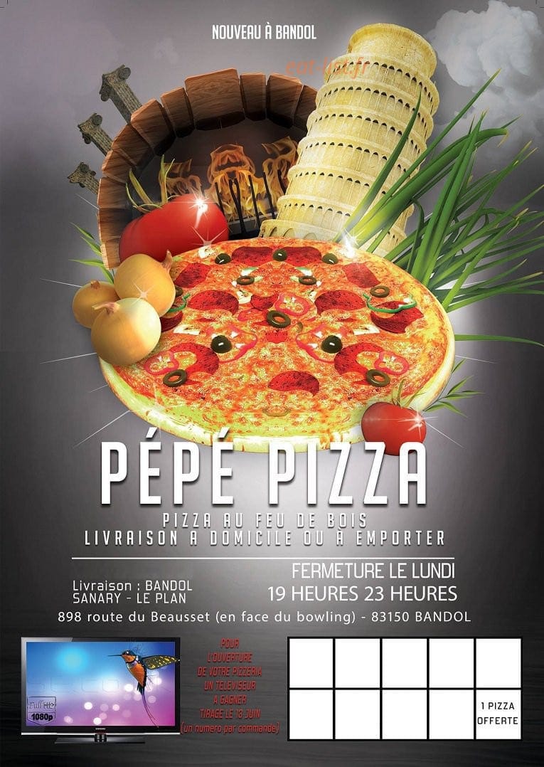 Pépé pizza — carte page 1