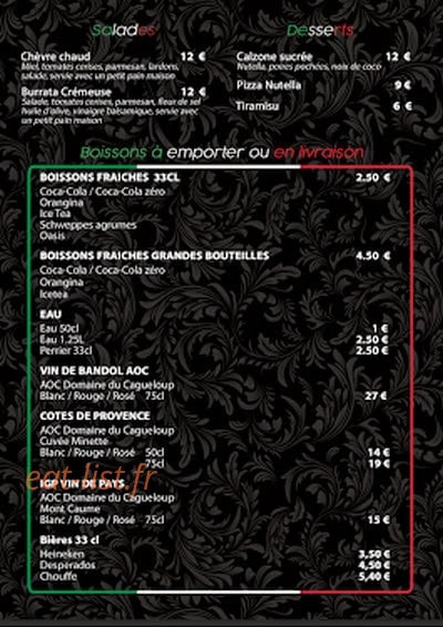 Piazza Pizza — carte page 1