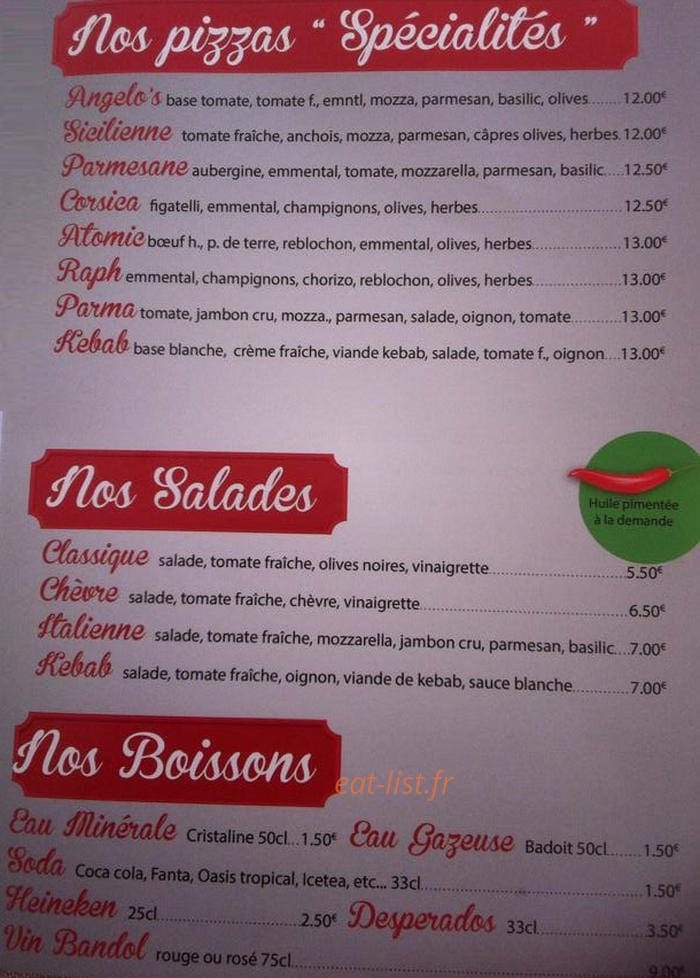 Pizzas Raph — carte page 3