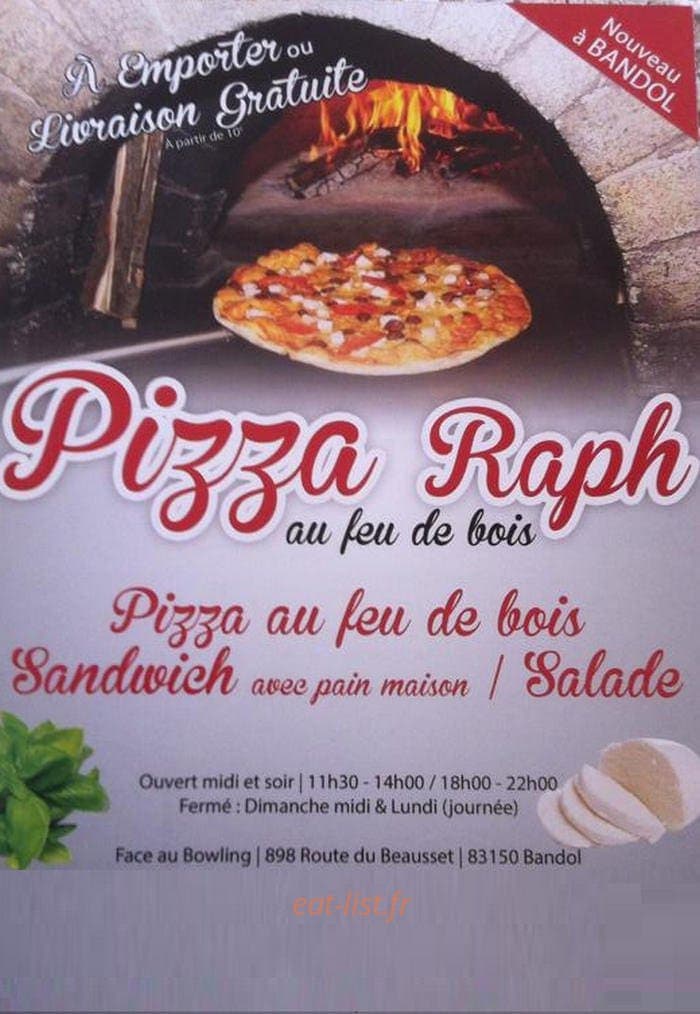 Pizzas Raph — carte page 1